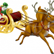 Reindeer Sleigh PNG Image File