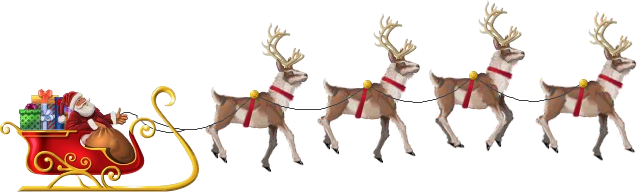 Reindeer Sleigh PNG Picture