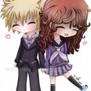 Romantic Anime Couple PNG Free Download