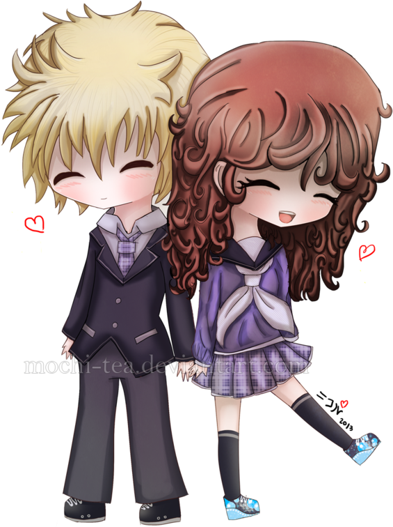 Romantic Anime Couple PNG Free Download - PNG All