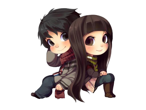 Romantic Anime Couple PNG Picture - PNG All