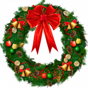 Round Christmas Garland PNG -afbeelding