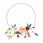 Round Floral PNG Clipart