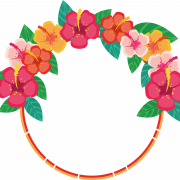 Round Floral PNG Images