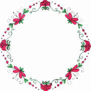 Round Floral PNG Pic