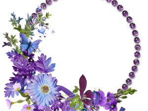Bilog na floral transparent