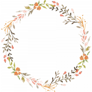 Round Flower Wreath PNG Image HD