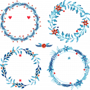 Round Flower Wreath PNG Pic