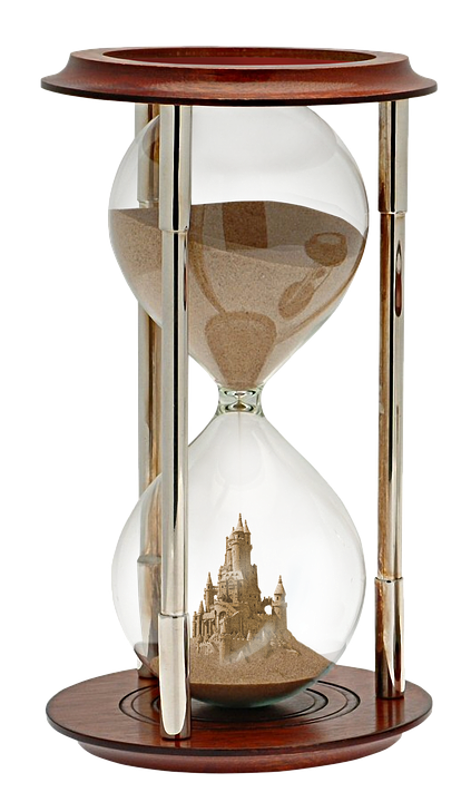 Relógio de areia transparente