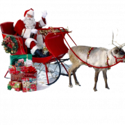 Санта -Клаус Сани изображение PNG