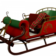 Gambar unduhan png santa sleigh