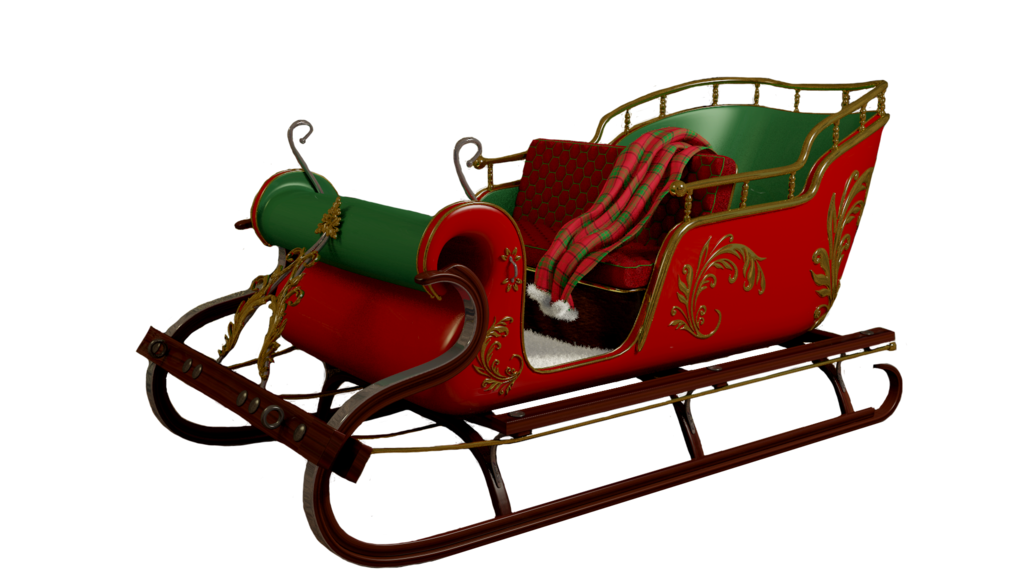 Santa Sleigh PNG Download Image