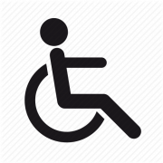 Silueta discapacitada transparente