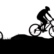 Silhouette Mountain Bike PNG Fichier