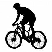 Silhouette Mountain Bike PNG Gratis download