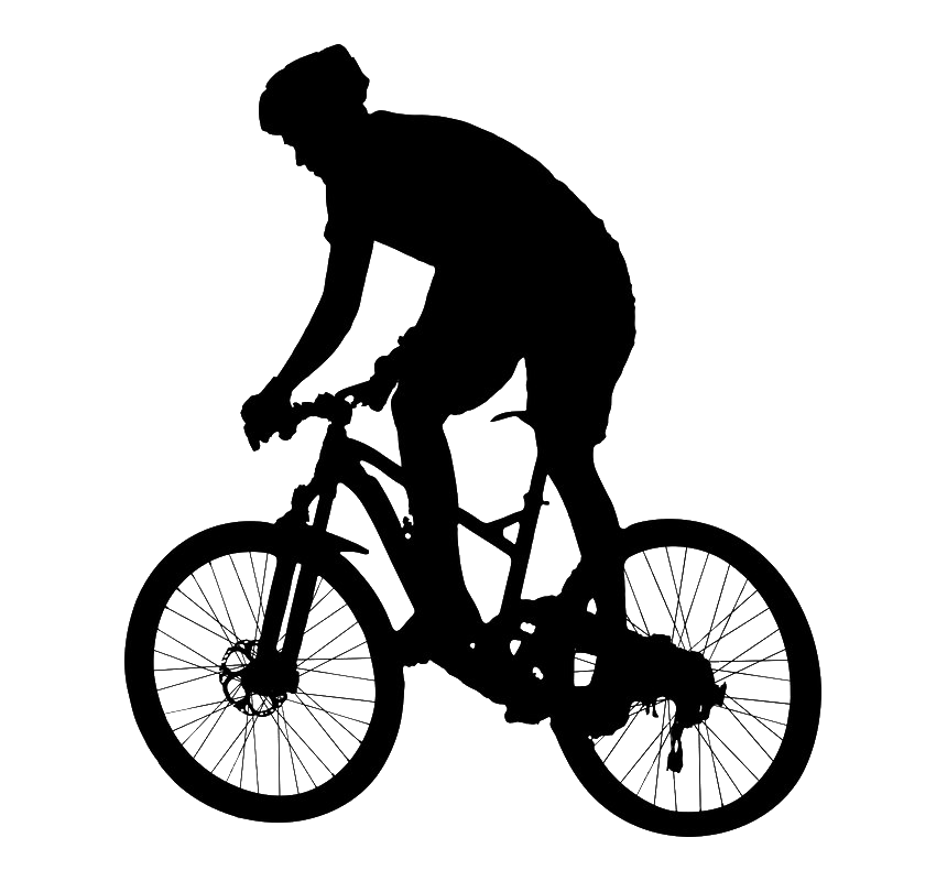 Silhouette Mountain Bike PNG Free Download