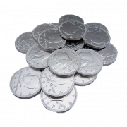 PNG de moneda de plata