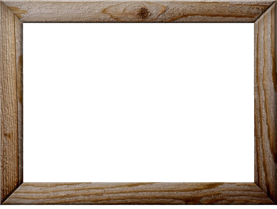Square Wooden Frame Transparent
