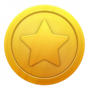 Moneda de oro del juego de estrellas