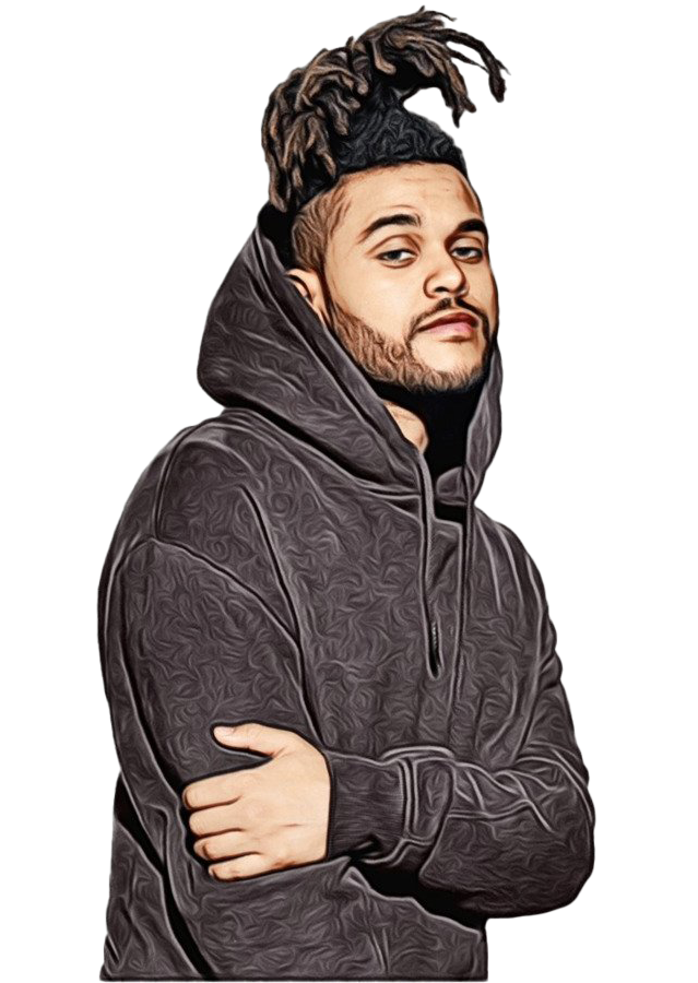 The Weeknd Saç Modeli PNG resmi
