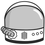 Vetor astronauta capacete transparente
