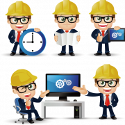 Vector Construction Engineer PNG Picture