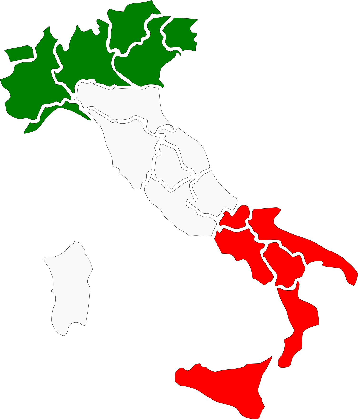 Vector Italy Map PNG Clipart