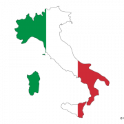 Mappa vettoriale Italia trasparente
