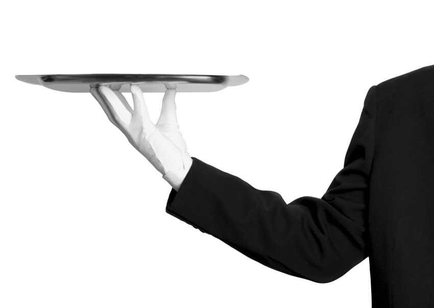 Kellner serviert Food PNG Image Download Bild