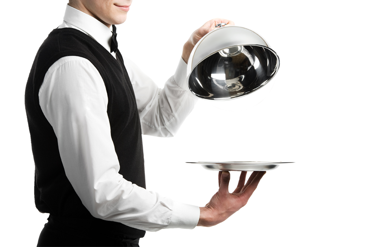 Waiter Serving Food PNG HD Image
