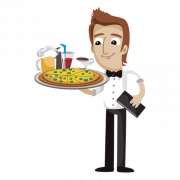 Waiter Serving Food PNG Image File