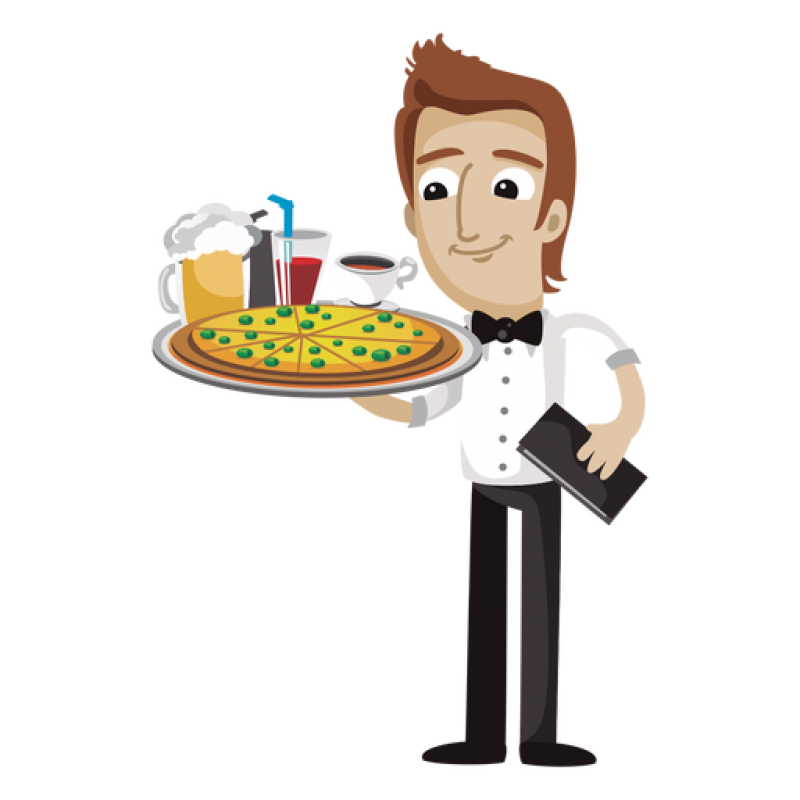 Waiter Serving Food PNG Image File