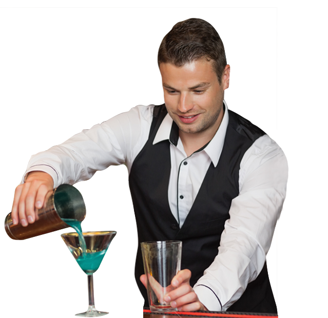 Waiter Serving Food PNG Picture