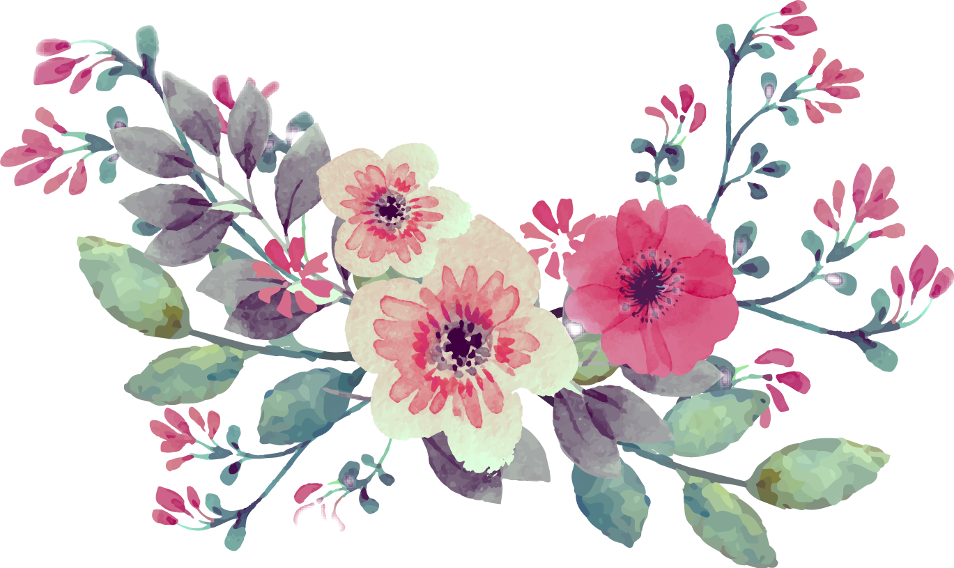Watercolor Flower PNG Image File
