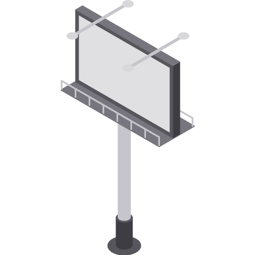 Белый рекламный щит PNG Высококачественное изображение