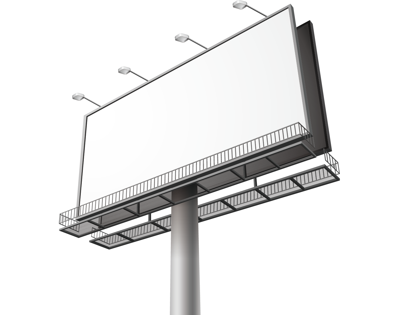 White Billboard PNG Images