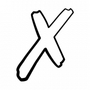 X Carta PNG Imagem grátis