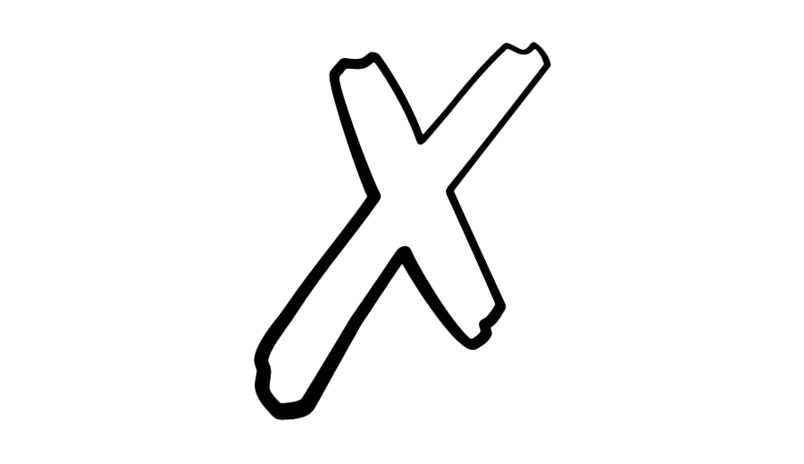 X Letter PNG Free Image