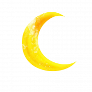 Yellow Crescent Moon