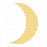 Yellow Crescent Moon PNG