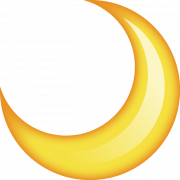 Yellow Crescent Moon Transparent