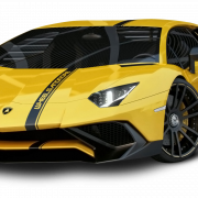 Yellow Lamborghini Aventador PNG Image