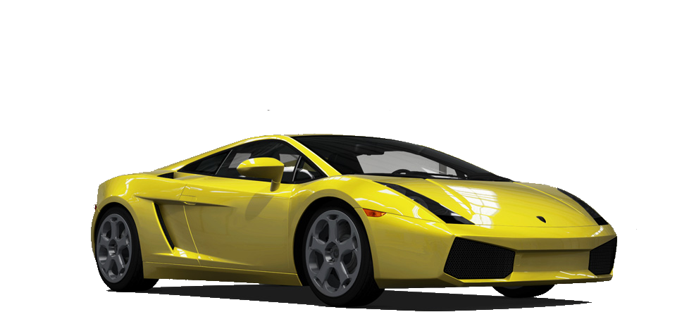 Yellow Lamborghini Aventador Transparent