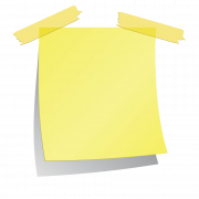 Note collante jaune png clipart