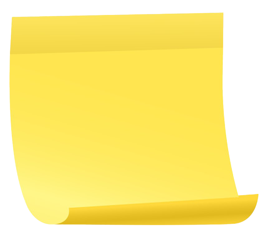 Yellow Sticky Note PNG Free Download