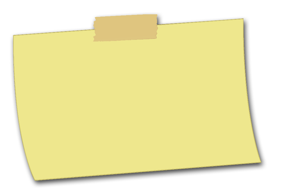 Yellow Sticky Note PNG Image File