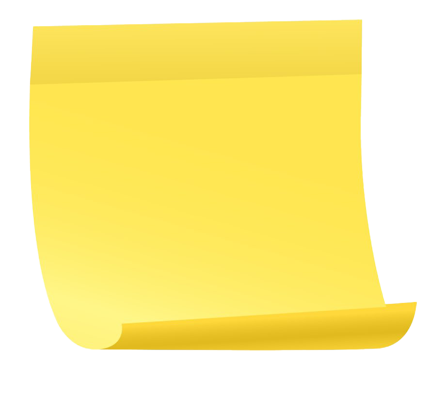 Yellow Sticky Note PNG Picture