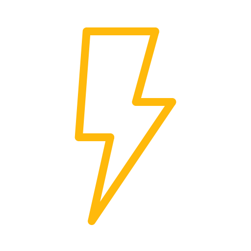 Yellow Thunderbolt PNG File