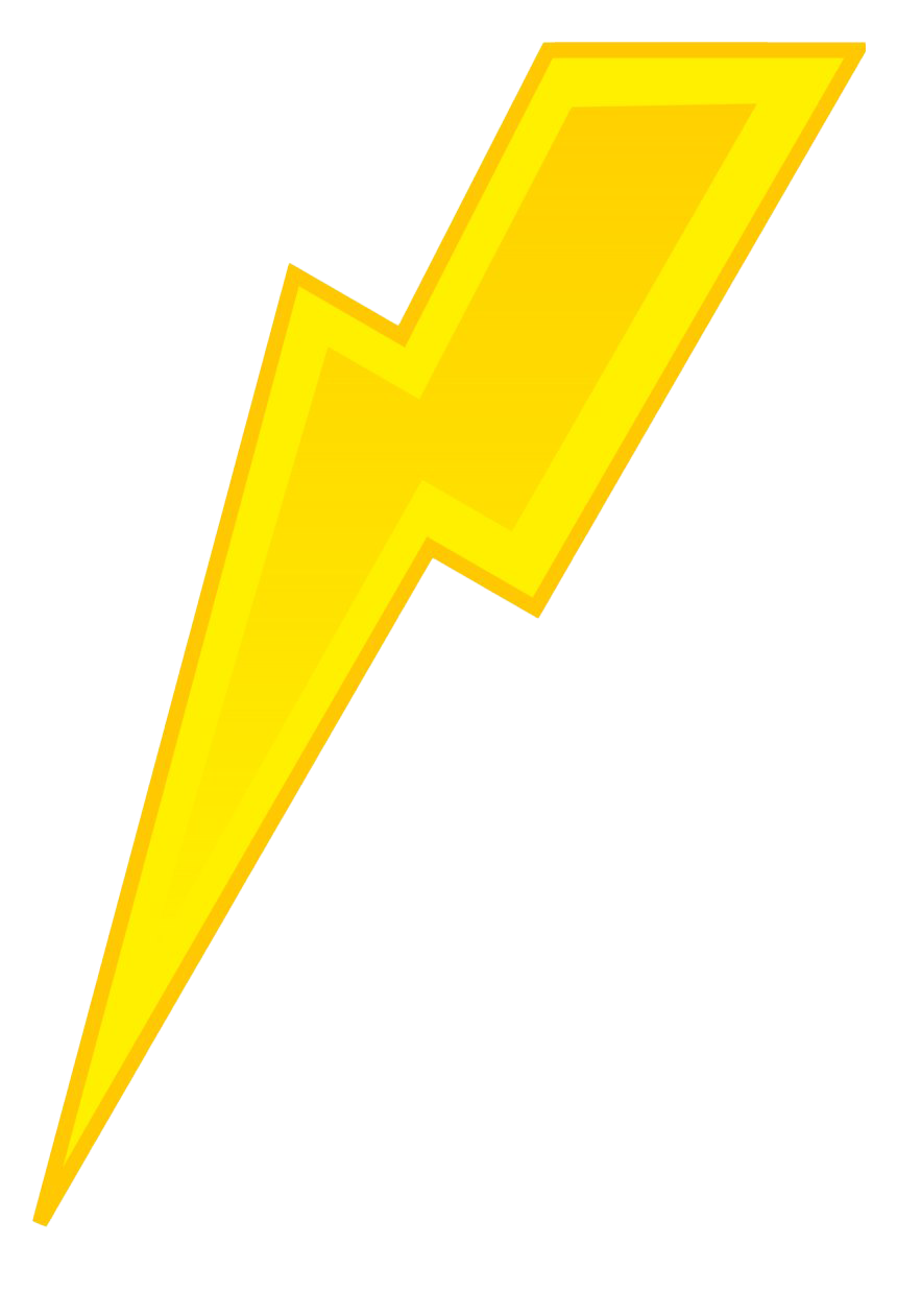 Yellow Thunderbolt PNG Free Download