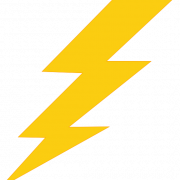 ภาพ Thunderbolt สีเหลือง PNG HD